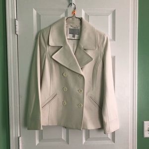 Cream/white pea coat